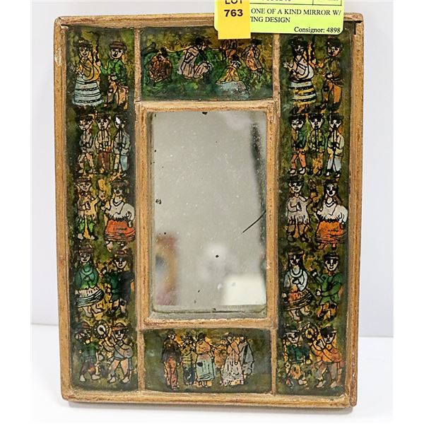 ANTIQUE MIRROR WITH DESIGN