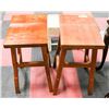 Image 1 : 2 SOLID WOOD STOOLS