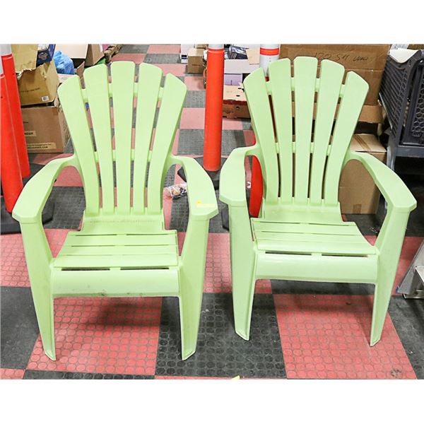 PAIR OF ADIRONDACK PATIO CHAIRS