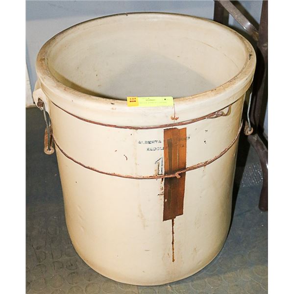 16" DIAMETER APPROX CERAMIC CROCK