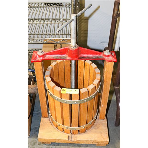 WOODEN WINE PRESS
