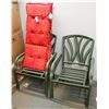 Image 1 : 4 STACKING LAWN CHAIRS WITH CUSHIONS