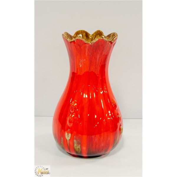 MID CENTURY CERAMIC VASE 9 1/2"