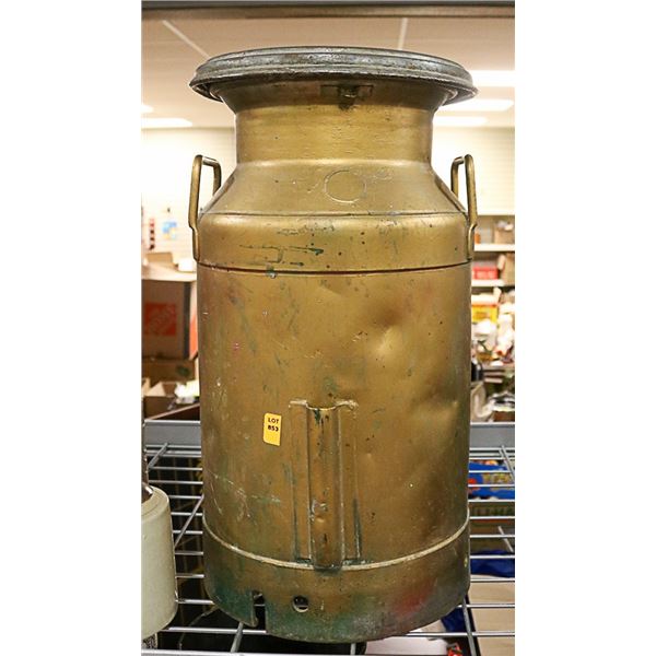 ANTIQUE BRASS CREAM CAN