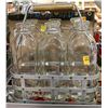 Image 1 : VINTAGE MILK BOTTLE HOLDER WITH GLASS MILK BOTTLES