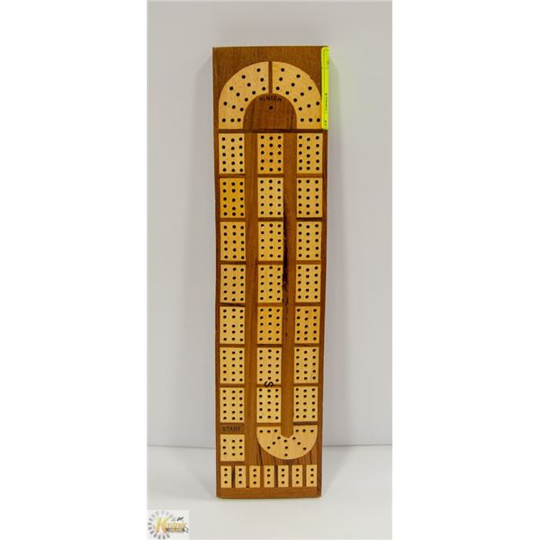 INLAY WOOD CRIBBAGE BOARD