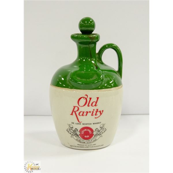 OLD RARITY DELUXE SCOTCH WHISKEY STONEWARE