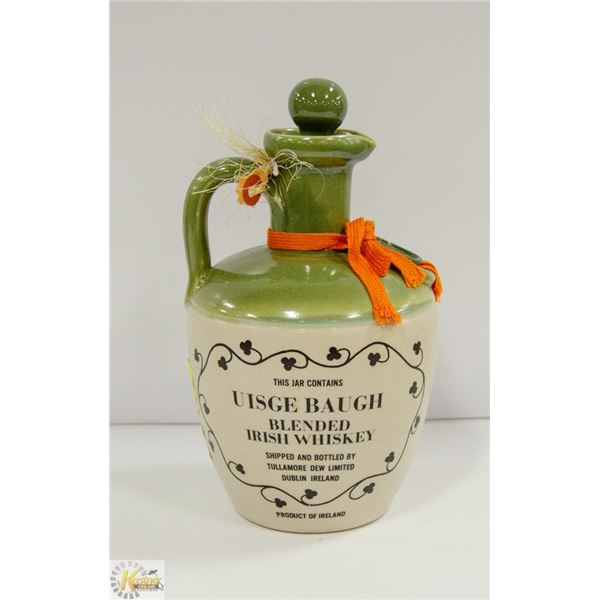 TULLAMORE DEW IRISH WHISKEY STONEWARE DECANTER