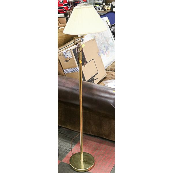 BRASS READING FLOOR LAMP
