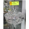 Image 1 : LIDDED FOOTED PINWHEEL CRYSTAL CANDY DISH