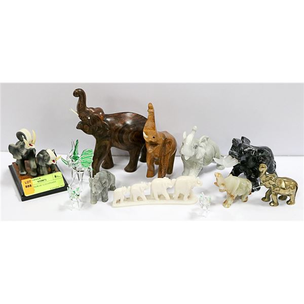 COLLECTION OF 12 ELEPHANT FIGURES