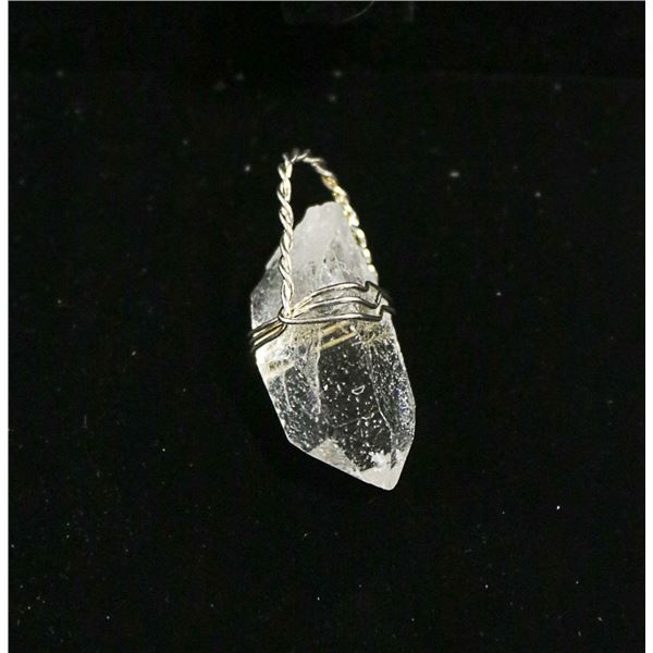 STERLING SILVER NATURAL HEALING CRYSTAL PENDANT