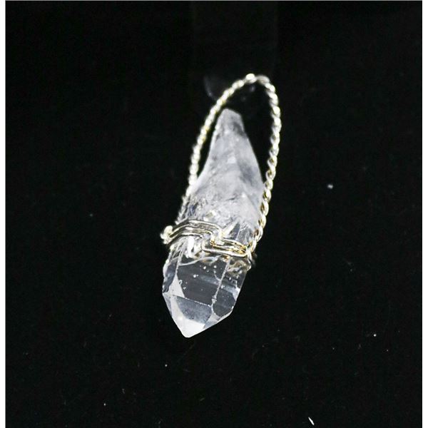 STERLING SILVER NATURAL HEALING CRYSTAL PENDANT