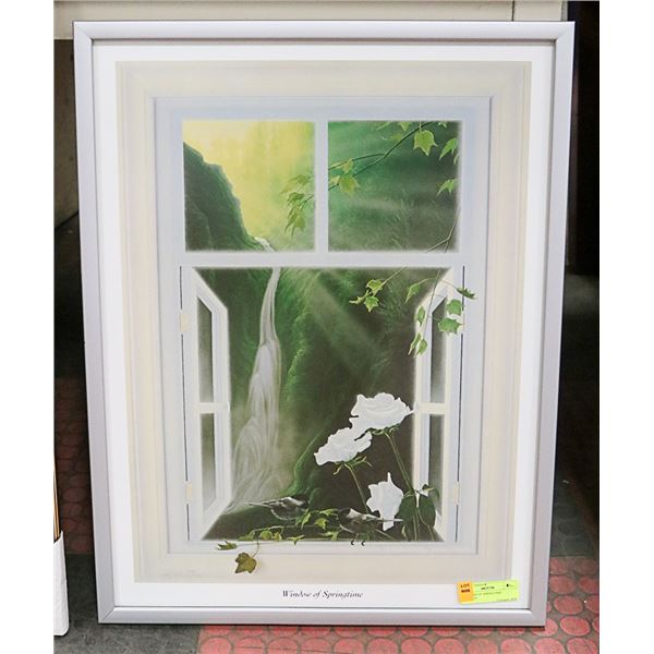 WINDOWS OF SPRINGTIME (FRAMED) 26.5 X 20