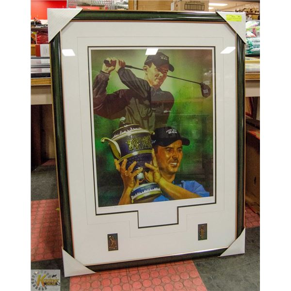 GOLFER MIKE WEIR *SIGNED 55/150 (FRAMED) 39 X29