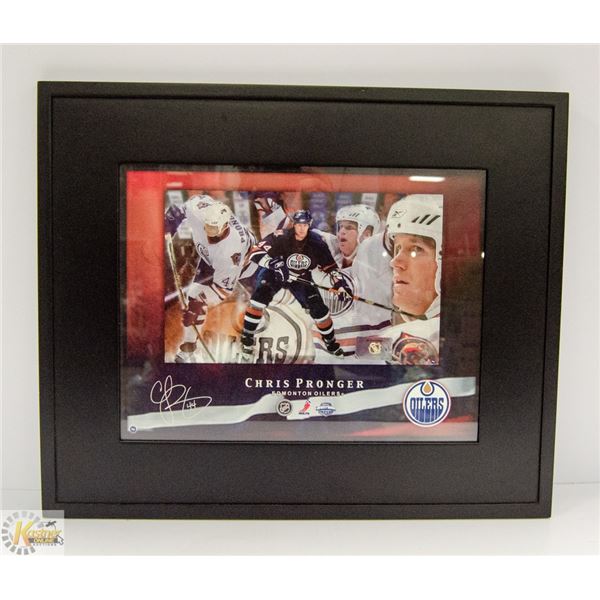 OILERS CHRIS PRONGER # 41 *SIGNED (FRAMED)