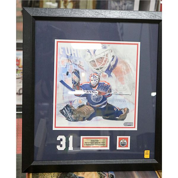 GRANT FUHR HALL OF FAME INDUCTEE FRAMED PRINT