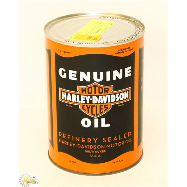 HARLEY DAVIDSON QUART OIL CAN FULL