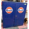 Image 1 : ALL ORIGINAL GULF OIL GARAGE SHOP CABINET /W ORIG