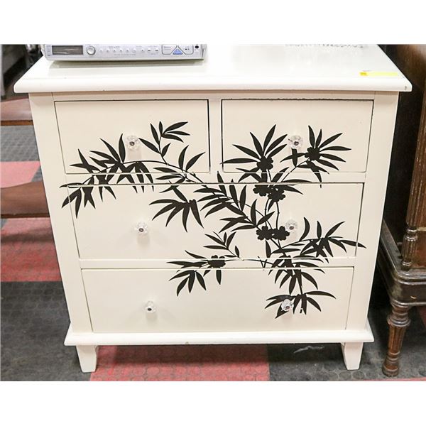 4 DRAWER LEAF PRINT DRESSER / CABINET