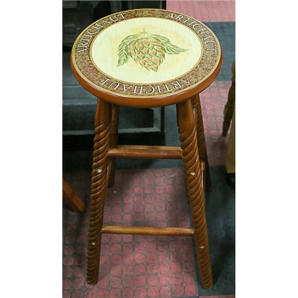 WOOD UNIQUE STOOL ARTICHAUT 3 FT TALL APPROX