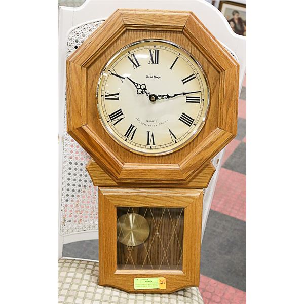DAVID DAKOTA WESTMINISTER CHIME QUARTZ WALL CLOCK
