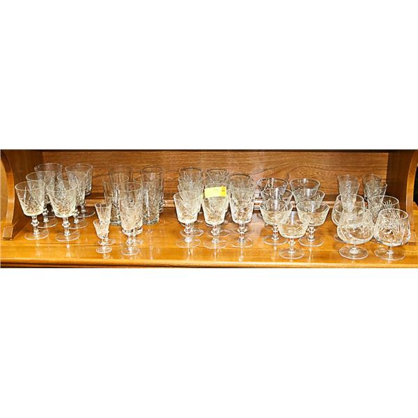 OVER 40 PINWHEEL CRYSTAL GLASSES
