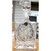 Image 1 : PIN WHEEL CRYSTAL LIQUOR DECANTER, 11" TALL