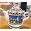 Image 1 : STAFFORDSHIRE CHRISTMAS CHINA TEAPOT, MADE IN