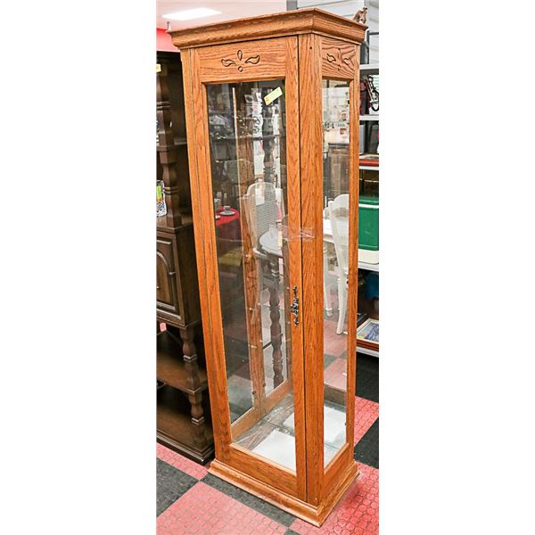OAK CURIO CABINET