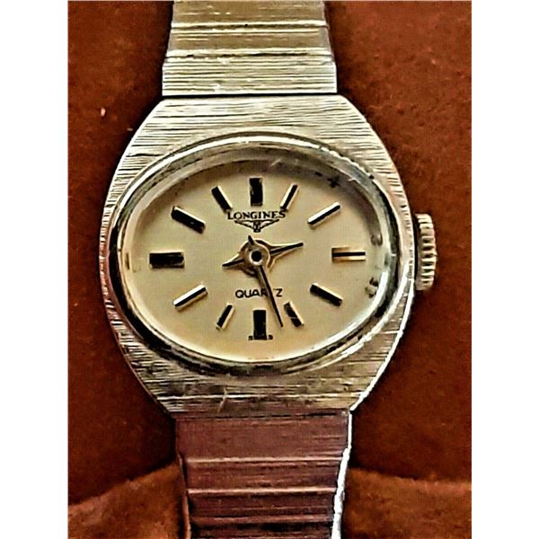 VINTAGE LADIES LONGINES GOLD TONE QUARTZ WATCH