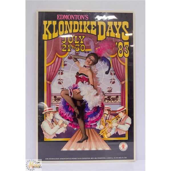 1983 EDMONTON KLONDIKE DAYS POSTER 36 X 21.5