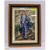Image 1 : VINTAGE PETIT POINT "YOUNG MAN"  IN QUALITY FRAM