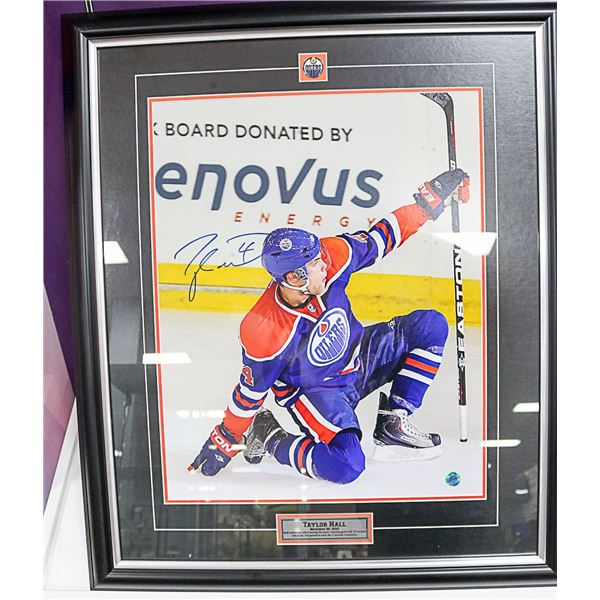 OILERS TAYLOR HALL *SIGNED (FRAMED)