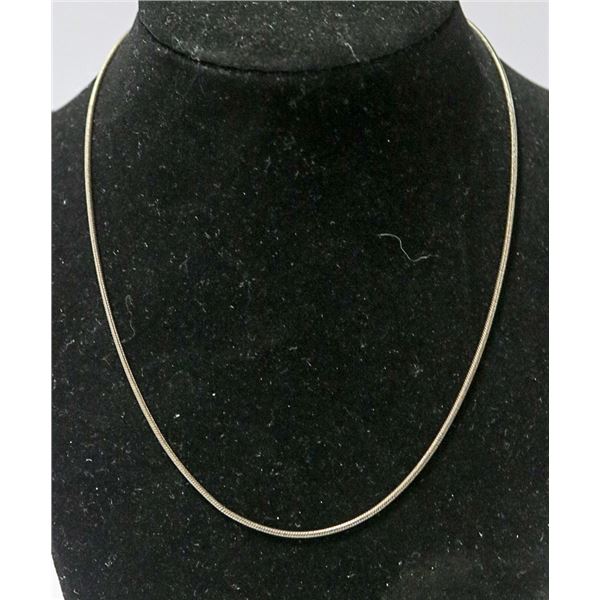 .925 SOLID STERLING SILVER SNAKE LINK CHAIN 16"
