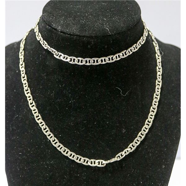 HEAVY .925 SOLID SILVER ITALIAN ANCHOR LINK CHAIN