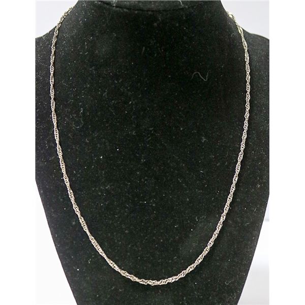 .925 SOLID SILVER ITALIAN TWISTED CHAIN LINK CHAIN