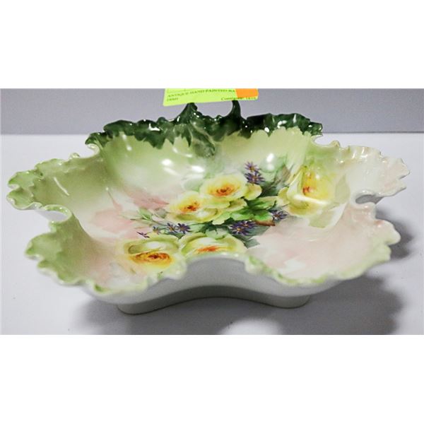 ANTIQUE HAND PAINTED BAVARIAN DISH