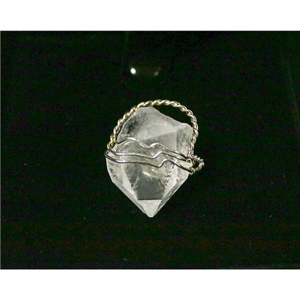 STERLING SILVER NATURAL HEALING CRYSTAL PENDANT