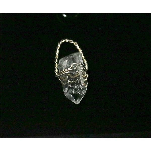STERLING SILVER NATURAL HEALING CRYSTAL PENDANT