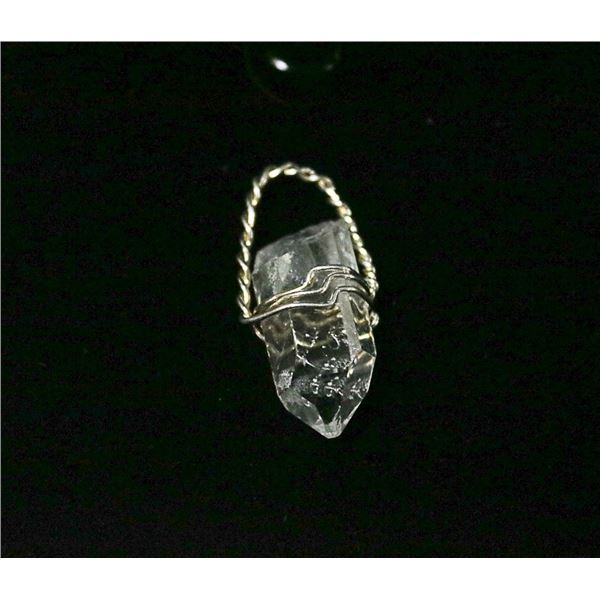 STERLING SILVER NATURAL HEALING CRYSTAL PENDANT