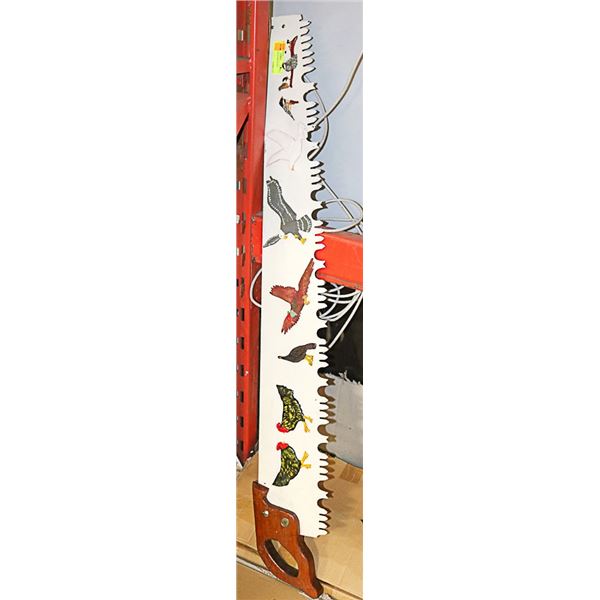 HAND SAW WITH BIRD SCENE