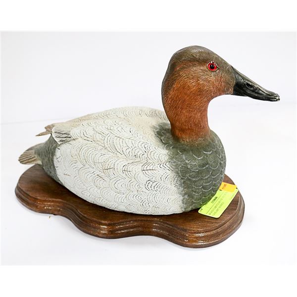 WOOD CARVED BUCK DUCK PATAR GAHLART SIGNED