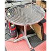 Image 1 : CHROME METAL BISTRO PATIO TABLE