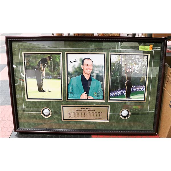 MIKE WEIR SIGNED MASTERS CHAMPION W/ GAME BALLS