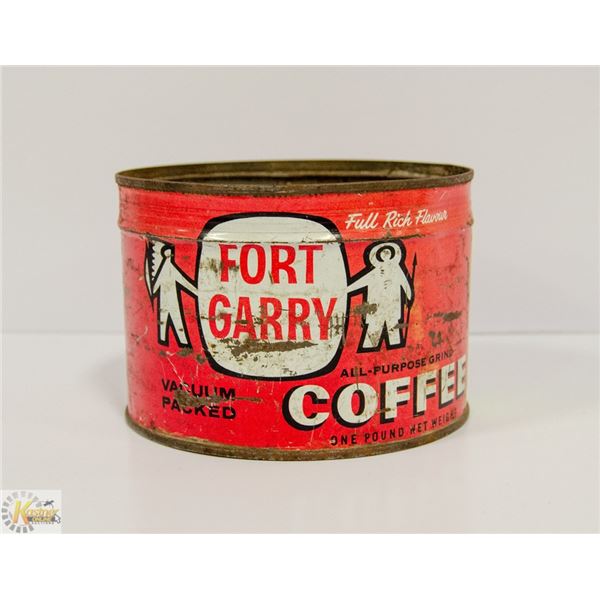 FORT GARRY COFFEE TIN. RARE FIRST NATION / INUIT