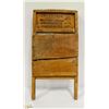 Image 2 : ANTIQUE OAK GLASS FRONT WASHBOARD