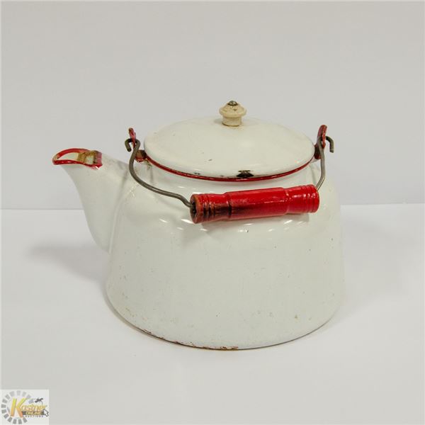 ANTIQUE ENAMEL KETTLE
