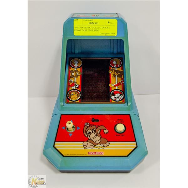 1981 NINTENDO COLECO DONKY KONG TABLETOP MINI