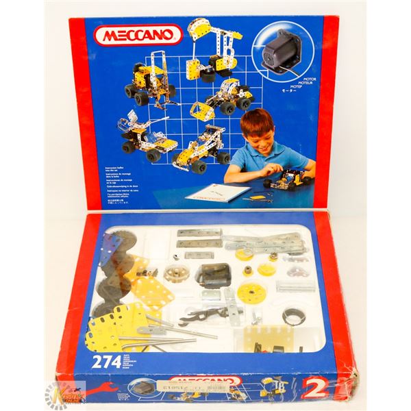 VINTAGE METAL MECCANO SET WITH MOTOR